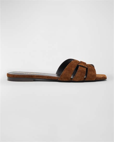 ysl tribute flat|st laurent tribute suede sandals.